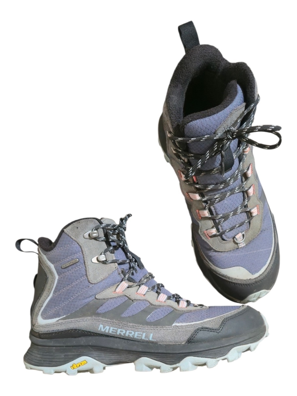 Merrell Moab Speed Thermo Mid Waterproof Hiking Boots Blue J066913 Men's 9.5
